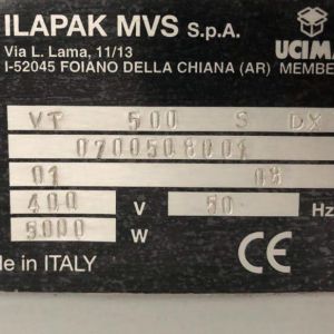 Ilapak Vegatronic VFFS VT2000/400SP (Bagging Machine) (Refurbished)